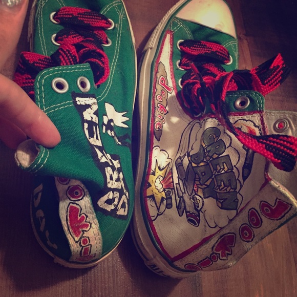 SALE🌴Custom green day converse