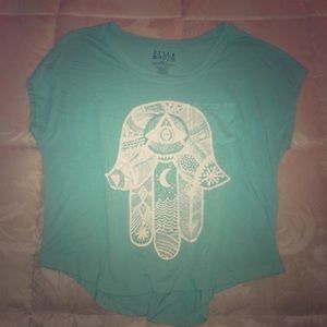 Billabong turquoise hamsa top