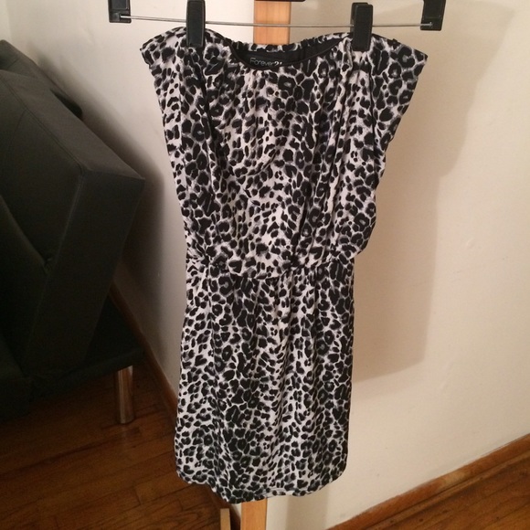 Black & White Leopard Print Dress