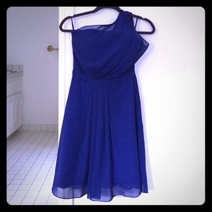 Royal blue semi-formal dress.