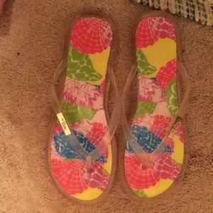 Lilly Pulitzer gel flip flops