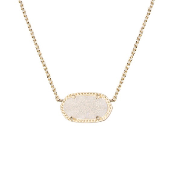 SOLD Elisa Gold Pendant Necklace in Iridescent