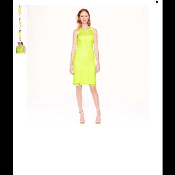 J.Crew neon lace sheath dress. NWT. Sz. 12
