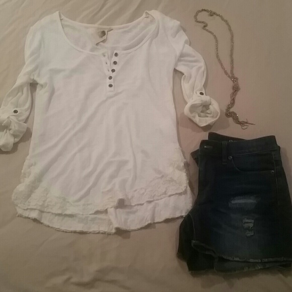 Lace trim top