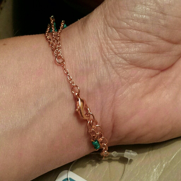 ☆HP☆ 📚Mata Traders📚 Arya Beaded Bracelet - Teal - Picture 2 of 4