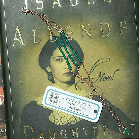 ☆HP☆ 📚Mata Traders📚 Arya Beaded Bracelet - Teal - Picture 3 of 4
