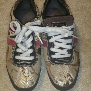 Fabolous Coach Sneakers with Snake Skin Detail
