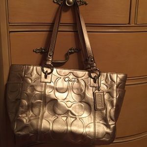 Coach Metallic Gold purse