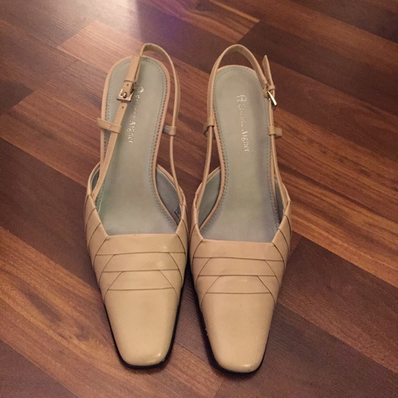 Etienne Aigner E-Paulie Putty Antique Slingbacks