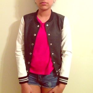 Leather Varsity Jacket