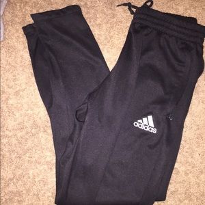 Black Adidas soccer pants