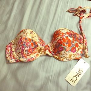 L*Space Floral Swim Top - brand new!