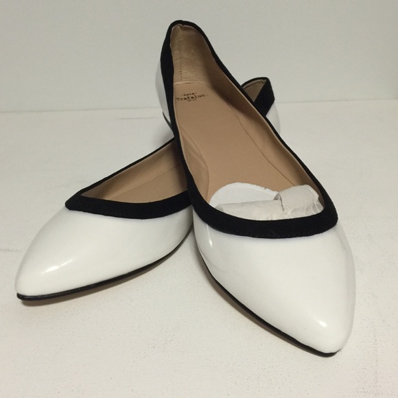 Zara Patent Two-Tone Pointed Flats