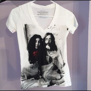 John Lennon and Yoko Ono Vneck
