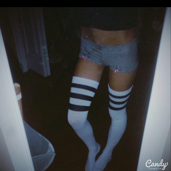 Thigh high stripe socks