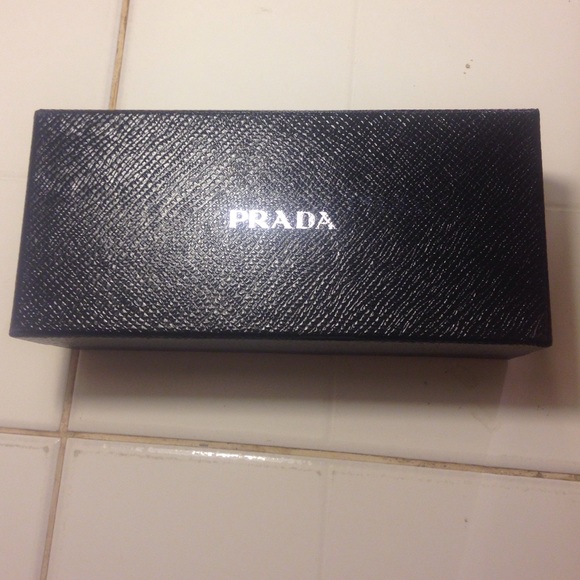 Authentic Prada sunglasses box w/ sunglass wipe