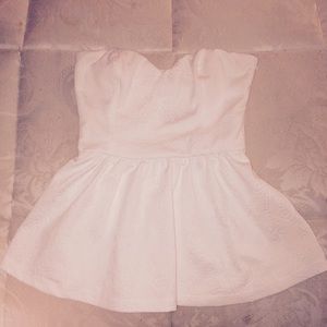 Strapless white top