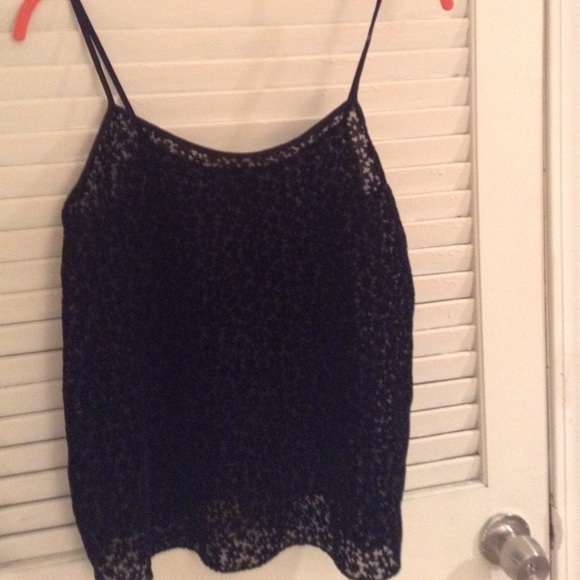 90's style sheer velvet floral tank top