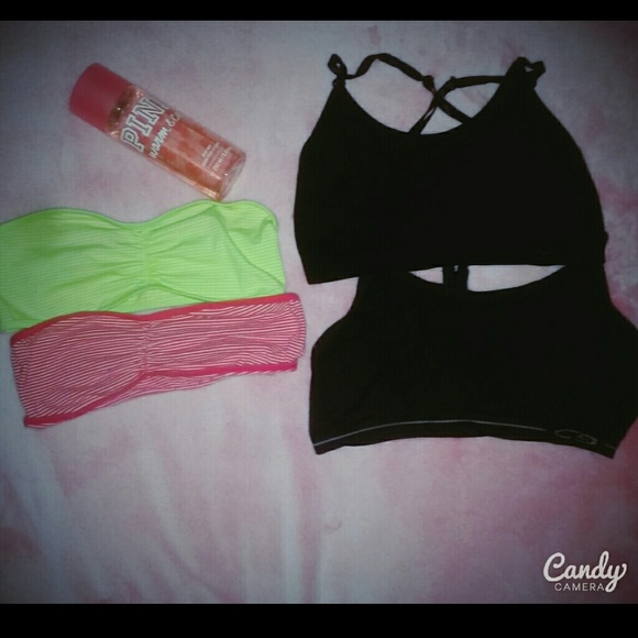 4 bras + warm & cozy pink spray