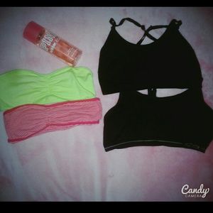 4 bras + warm & cozy pink spray