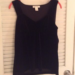 Plus size black velvet top