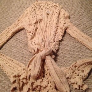 Brand New Crochet cream sweater