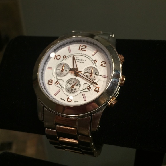 NEW - Geneva Platinum Bronze & Gold Watch - Picture 2 of 2