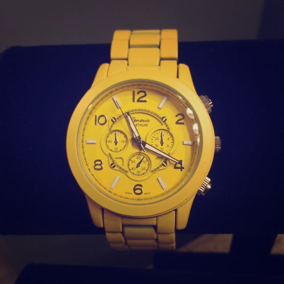 NEW - Geneva Platinum Yellow & Silver Watch - Picture 1 of 2