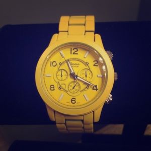 NEW - Geneva Platinum Yellow & Silver Watch