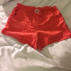Anthropology melon colored shorts