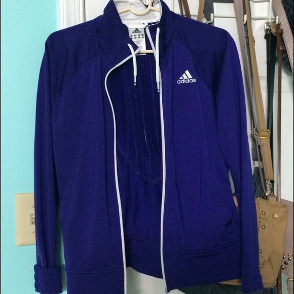 Purple Adidas track jacket