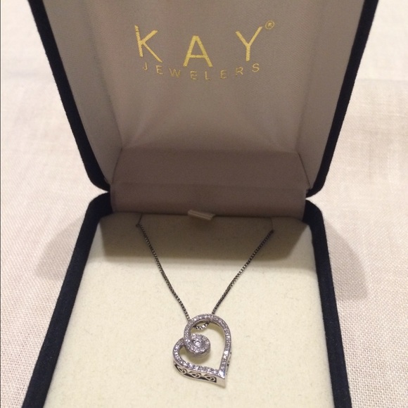 Diamond & Sterling Silver Heart Necklace