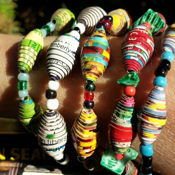 ☆HP☆ 📚GWaC Recycled Carton Bracelets - Picture 2 of 4