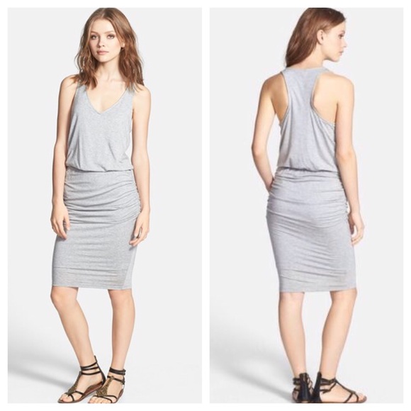 New Splendid racer back grey midi casual dress XS