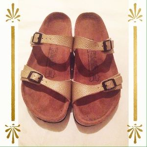 Gold Birkenstocks!