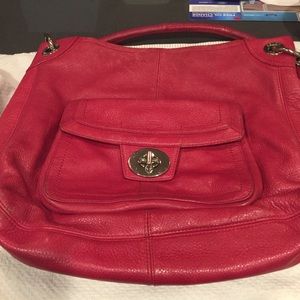 Dark pink, almost red Coach purse
