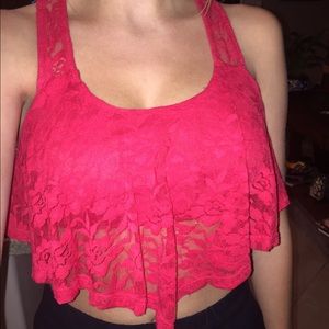 Red crop top (worn once)