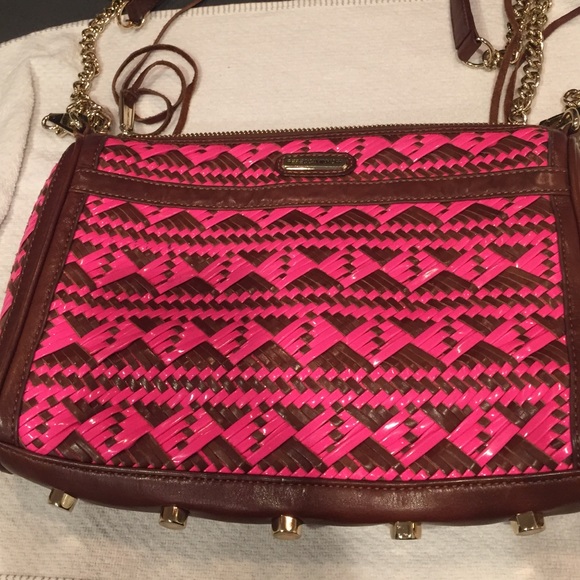 Rebecca Minkoff cross body leather bag.