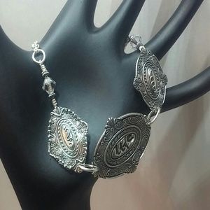 Fine & Sterling Silver Handcrafted Link Bracelet