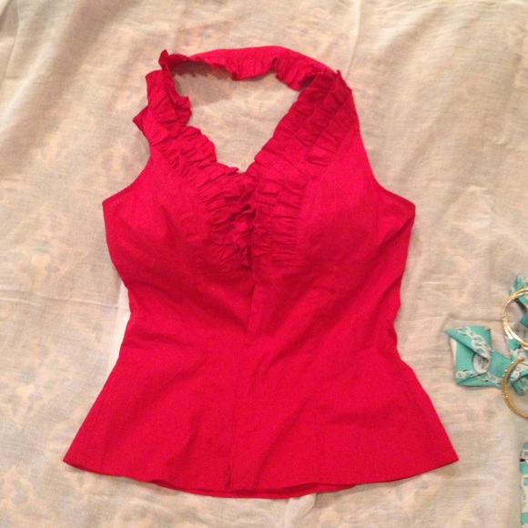 VS Sexy Ruffled Halter Top (Moda Int.)-zip-up - Picture 3 of 3