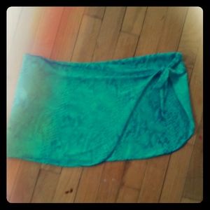 Electric blue snakeskin print cover up!