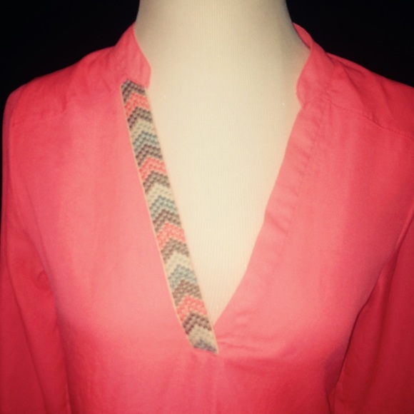 Deep V sheer top