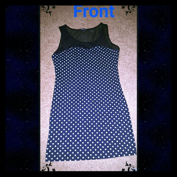Forever 21 Polka Dot Dress with Sheer Top!
