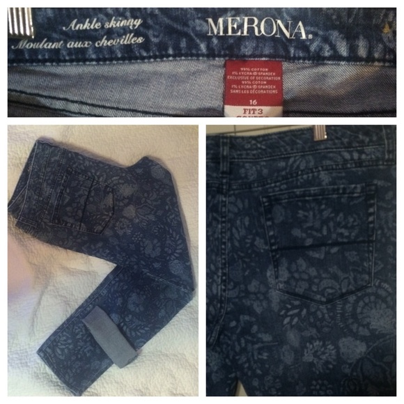 Comfy floral printed skinny jeans