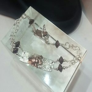 Sterling & Fine Silver "I.D."Style Bracelet