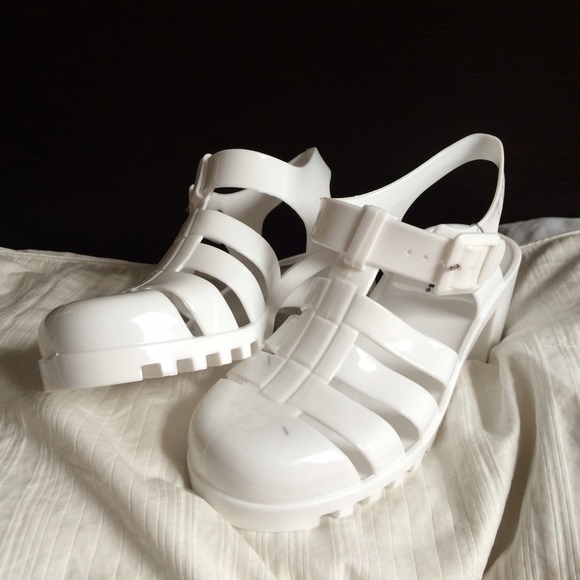 White Jelly Shoes