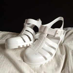 White Jelly Shoes