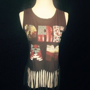 Dream - fringed tank/crop top