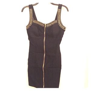 LBD with gold accents.