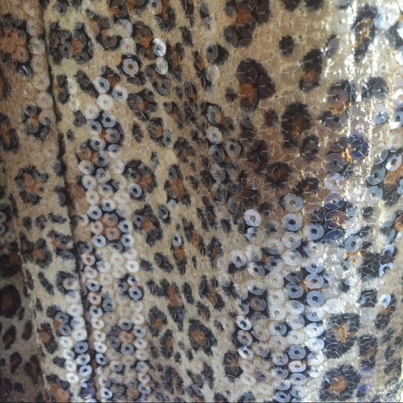 SUE WONG LEOPARD PRINT COCKTAIL DRESS - Picture 4 of 5